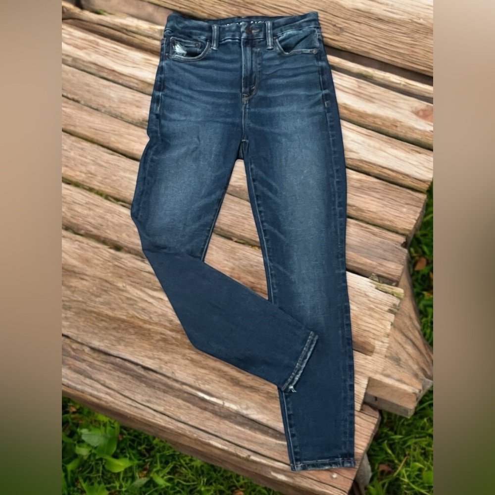 Classic High-Rise Skinny Jeans - Dark Blue